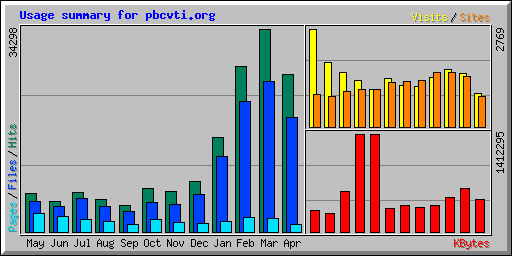 Usage summary for pbcvti.org
